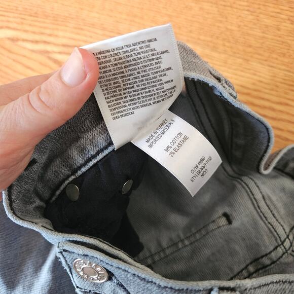 Agolde Gray Button Close Denim Jeans Size 26 - Picture 5 of 7